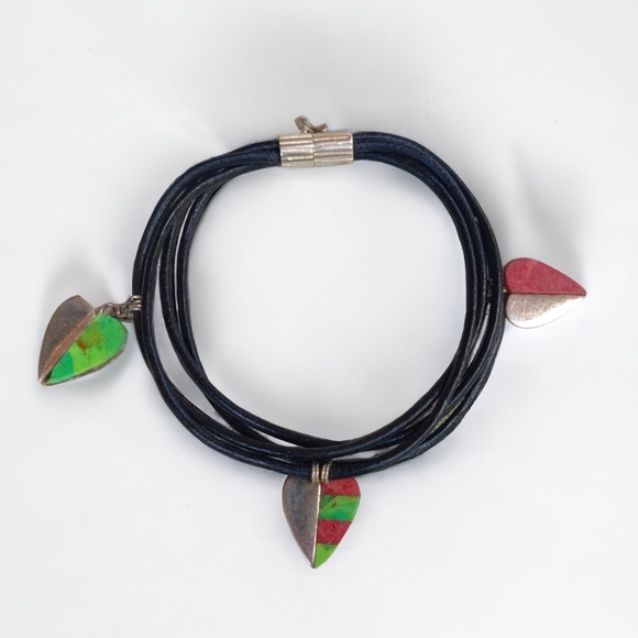 Vintage Jewelry - Vintage sterling Jay King desert rose trading semi precious stone bracel…